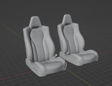 Semi Bucket Bolstered Racing Seats