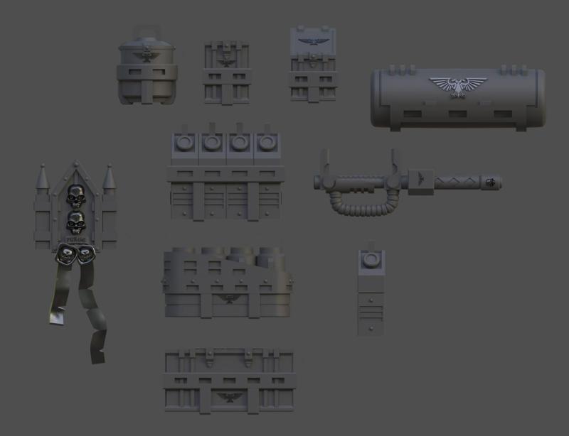 Grimdark Vehicle Sponson Accessories and Tools