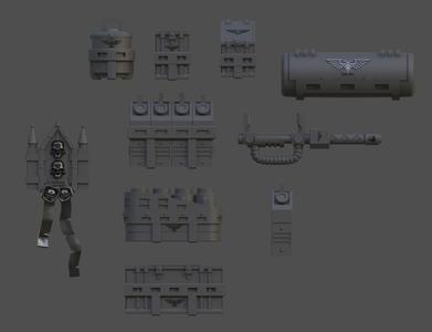 Grimdark Vehicle Sponson Accessories and Tools