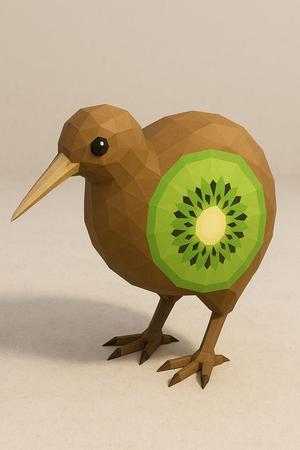 Kiwi 3D Low Poly