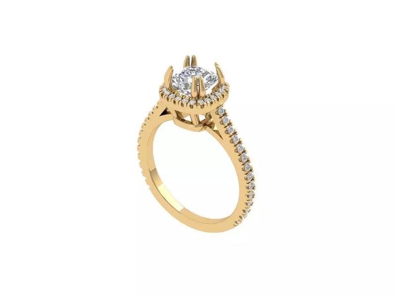 Cushion Solitaire Ring