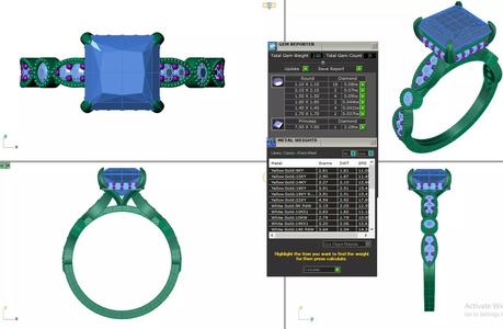 Classic filigree Solitaire  Square Diamond ring for engagement