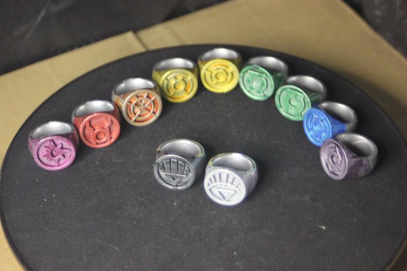 DC Comics Lantern Rings - All Including Gold and Phantom