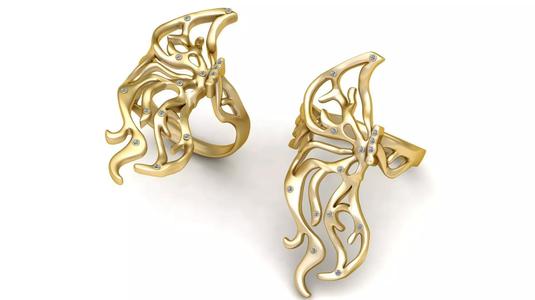 Butterfly Wing Ring  3D Printable Jewelry Model