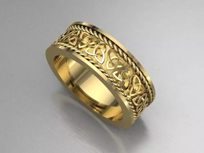 Celtic knot ring 3D print 3D model
