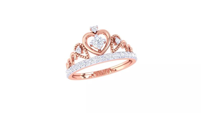 Crown High Jewelry Diamond Cocktail Ring 3dm stl obj mtl glb