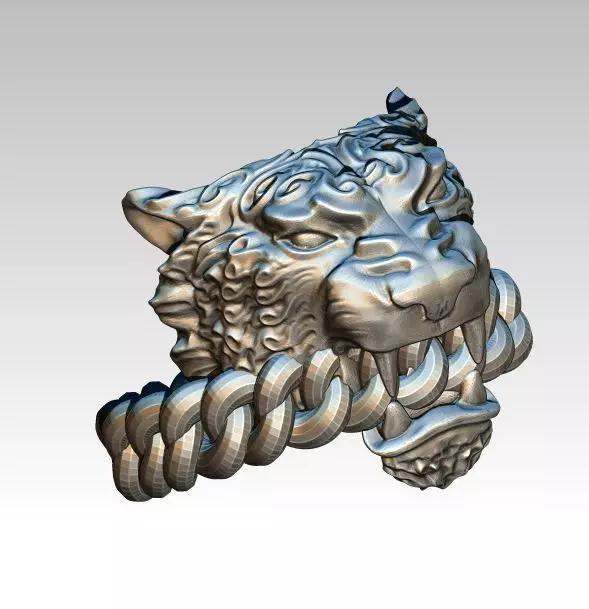 Chain Angry Fury Atack Warrior Cat Lion Tiger Chief Ring