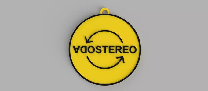 Soda Stereo - You ll See Me Return Logo 2 keychain pendant