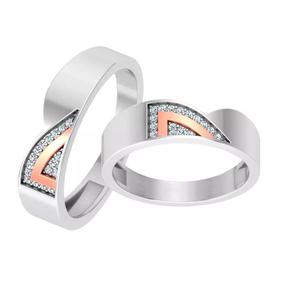 Couple Band Ring 3dm stl render detail