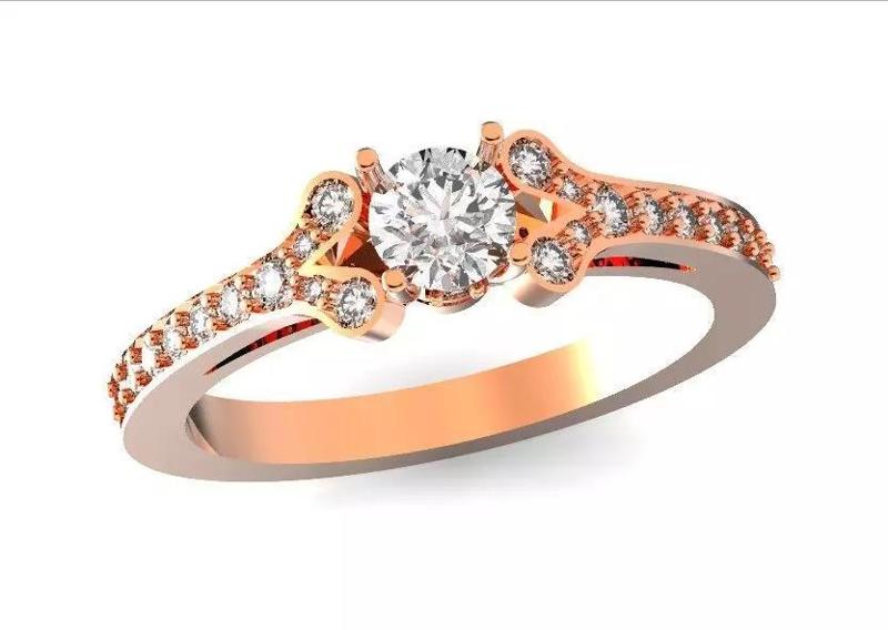 engagement ring with a round diamond 500