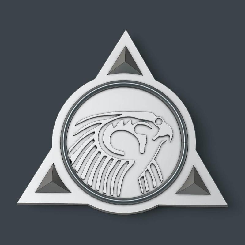 Nike Air Yeezy 2 Falcon Logo Patch - 3D Printable Art & Horus-Inspired Accessory