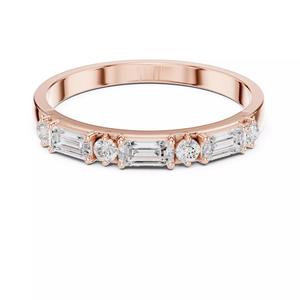 Emerald And Round Cut Diamond Wedding Ring 3DM STL Video