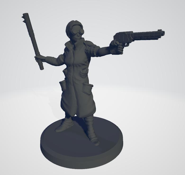 Underhiver lady with pistol