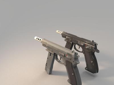 CZ 75 blue gun - Counter Strike 2 inspired