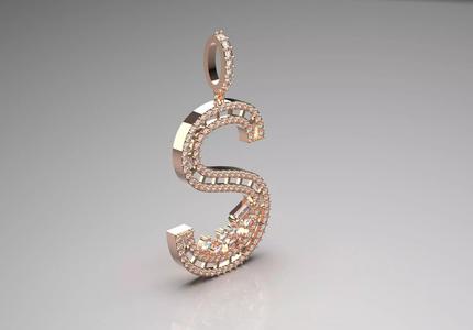 S name pendant jp0241