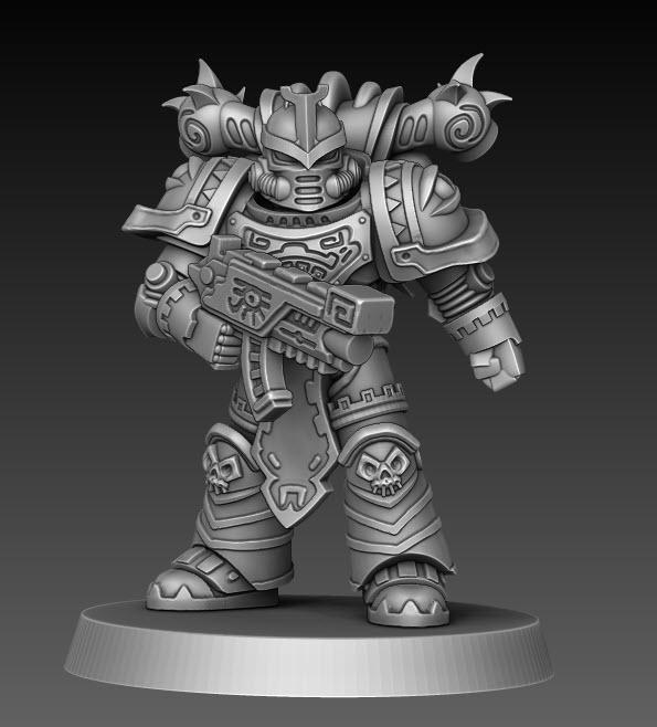 1K Hijos del Pulvo : Marines of Chaos (presupported)