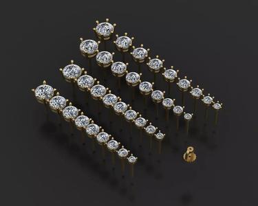 Round Stud Earrings