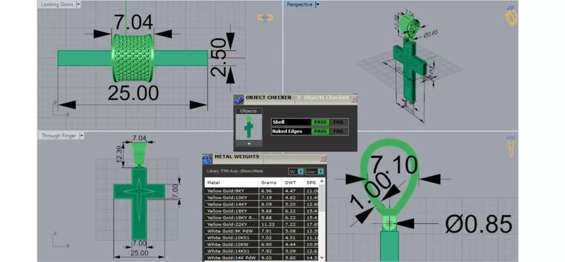 Two-tone Gold Cross stl 3dm Pendant gp0474