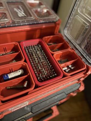 Screw Gun Bit Organizer for Milwaukee Packout Case