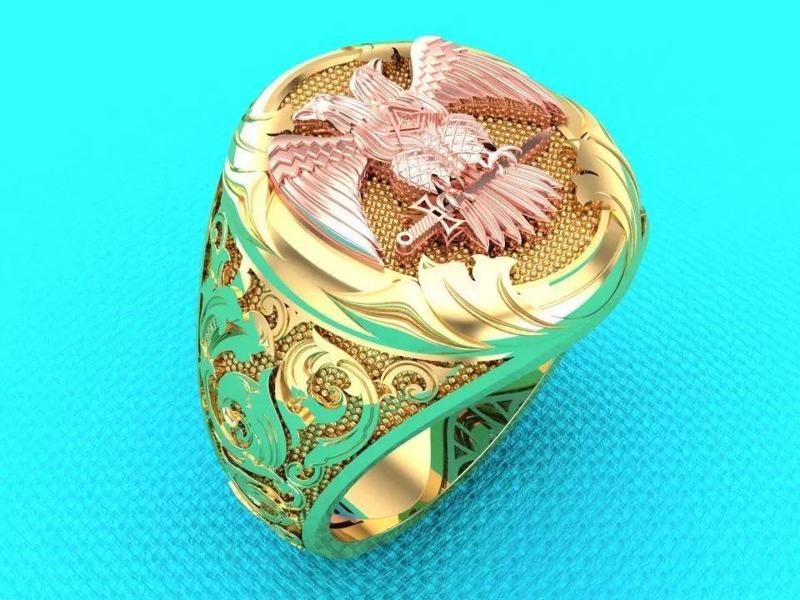 Eagle ring - Pattern Ring - Sculpture ring - N848