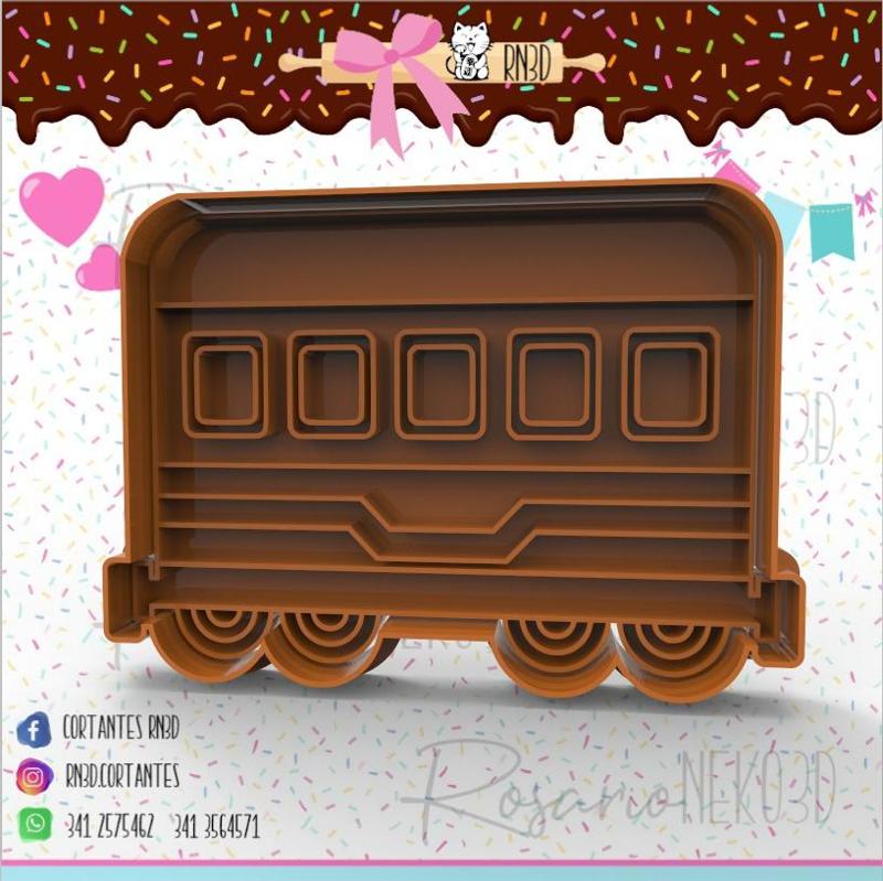 Train car cookie and fondant cutter - train car cookie and fondant cutter