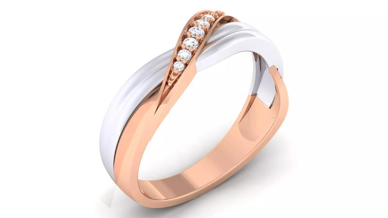 Couple Band Ring 3dm render detail
