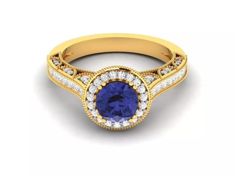 Solitaire Ring 3dm Render Detail