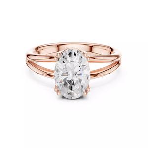 Solitaire Oval Cut Diamond Split Shank Wedding Ring File Video