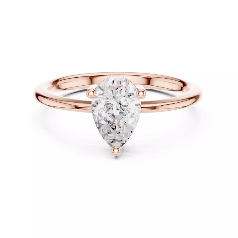 Solitaire Pear Cut Engagement Wedding Ring 3DM STL Video