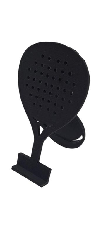 Paddle racket cell phone holder