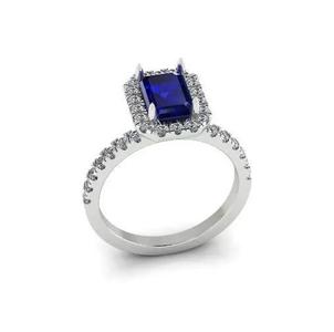 Solitaire emerald ring Model 7518