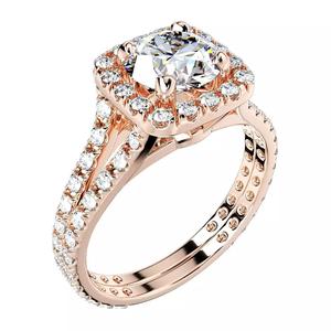 Diamond Round Halo Engagement Ring CAD Design-O-1-102