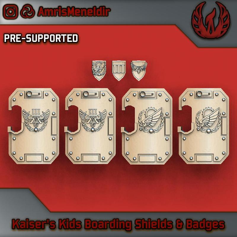 Kaiser's Kids Boarding Shields & Badge