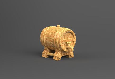 Medieval Wooden Barrel – 3D Printable Keg