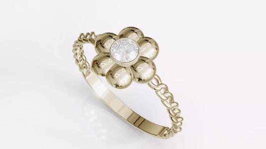 Jewelry Diamond Cuban Ring Model RZ15