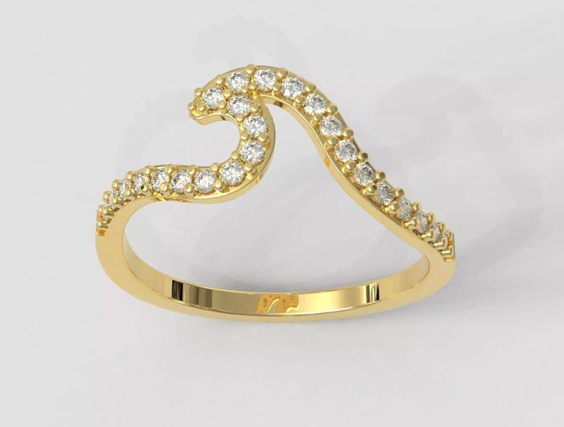 Diamond Wave Ring