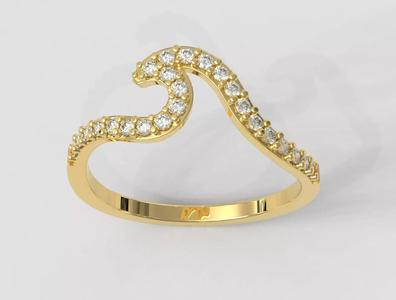 Diamond Wave Ring