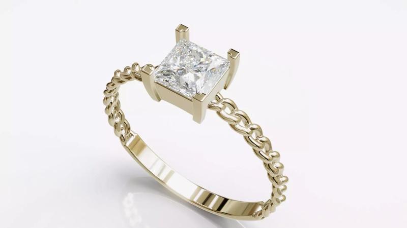 Jewelry Diamond Cuban Ring Model RZ18