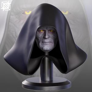 DARTH SIDIOUS - CUSTOM 3D PRINTABLE HEAD FOR STAR WARS ACTION FIGURES (STL FILE)