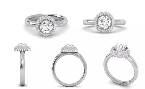 Diamond Solitare Ring Combination Setting