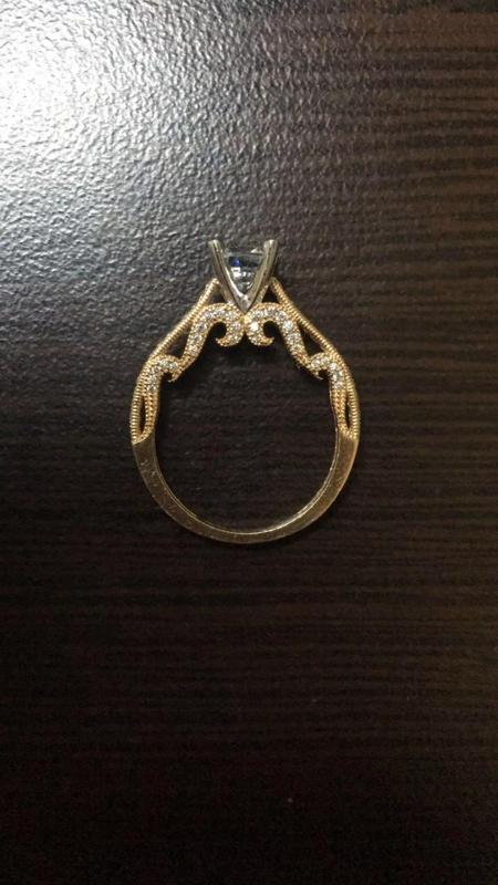 Antique solitaire ring stl file