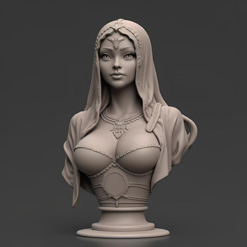 Enchanted Priestess Bust - 28-32mm