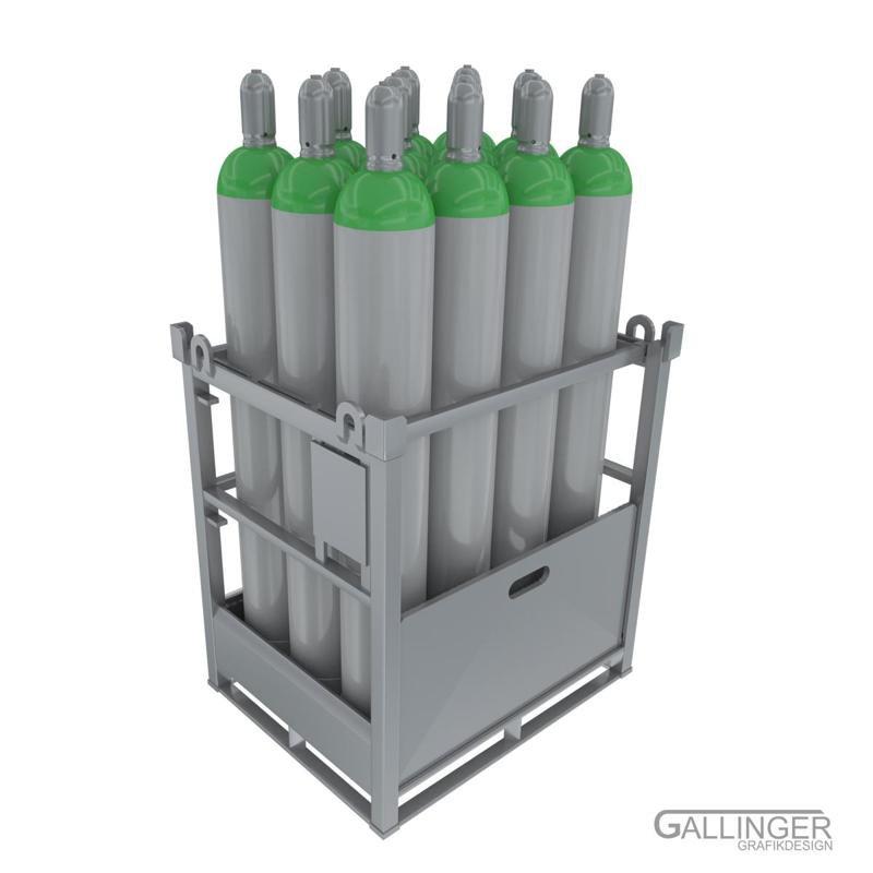1:14 Transport rack for gas cylinders