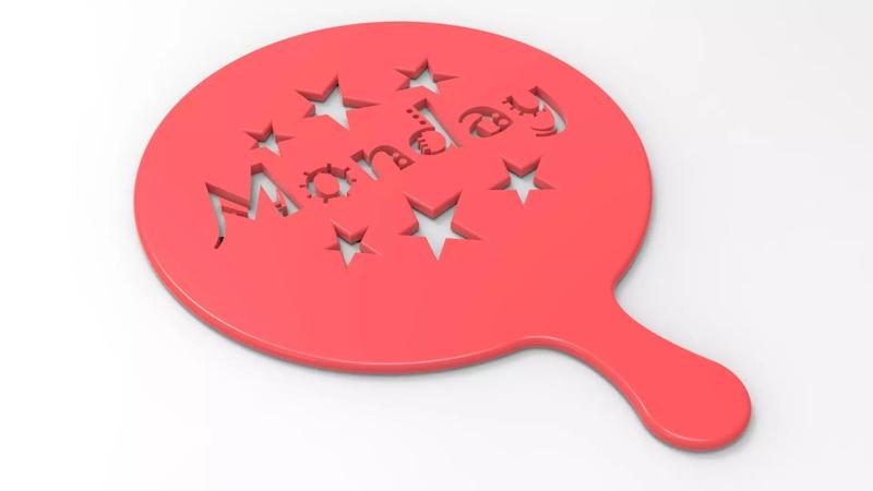 Coffee Cup Stancil -MONDAY