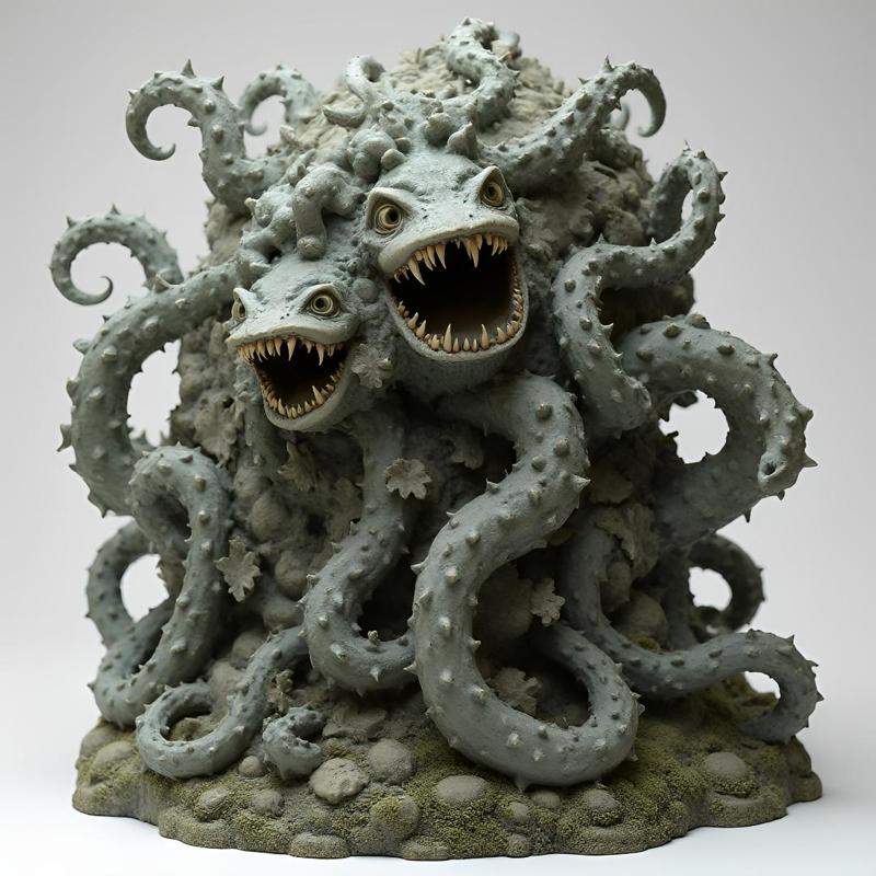 Twin-Headed Spiked Horror - 32mm Scale