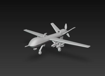Reaper Drone 3D Model – Dron Militar No Tripulado para Impresión 3DReaper Drone 3D Model – Dron Militar No Tripulado para Impresión 3D