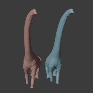 1/60th scale Giraffatitan and Brachiosaurus