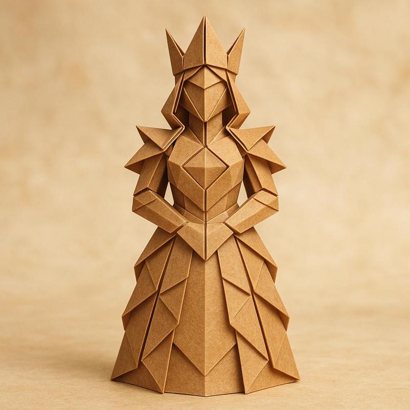 Chess Queen Origami