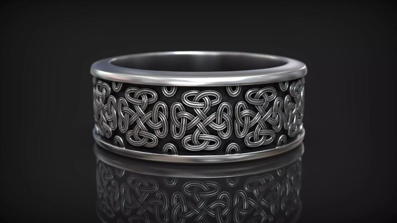 Authentic Celtic Traditional Nordic Pattern Viking Ornament Band