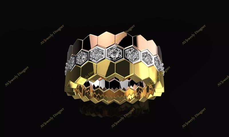 AV Designe 216  Honeycomb Ring